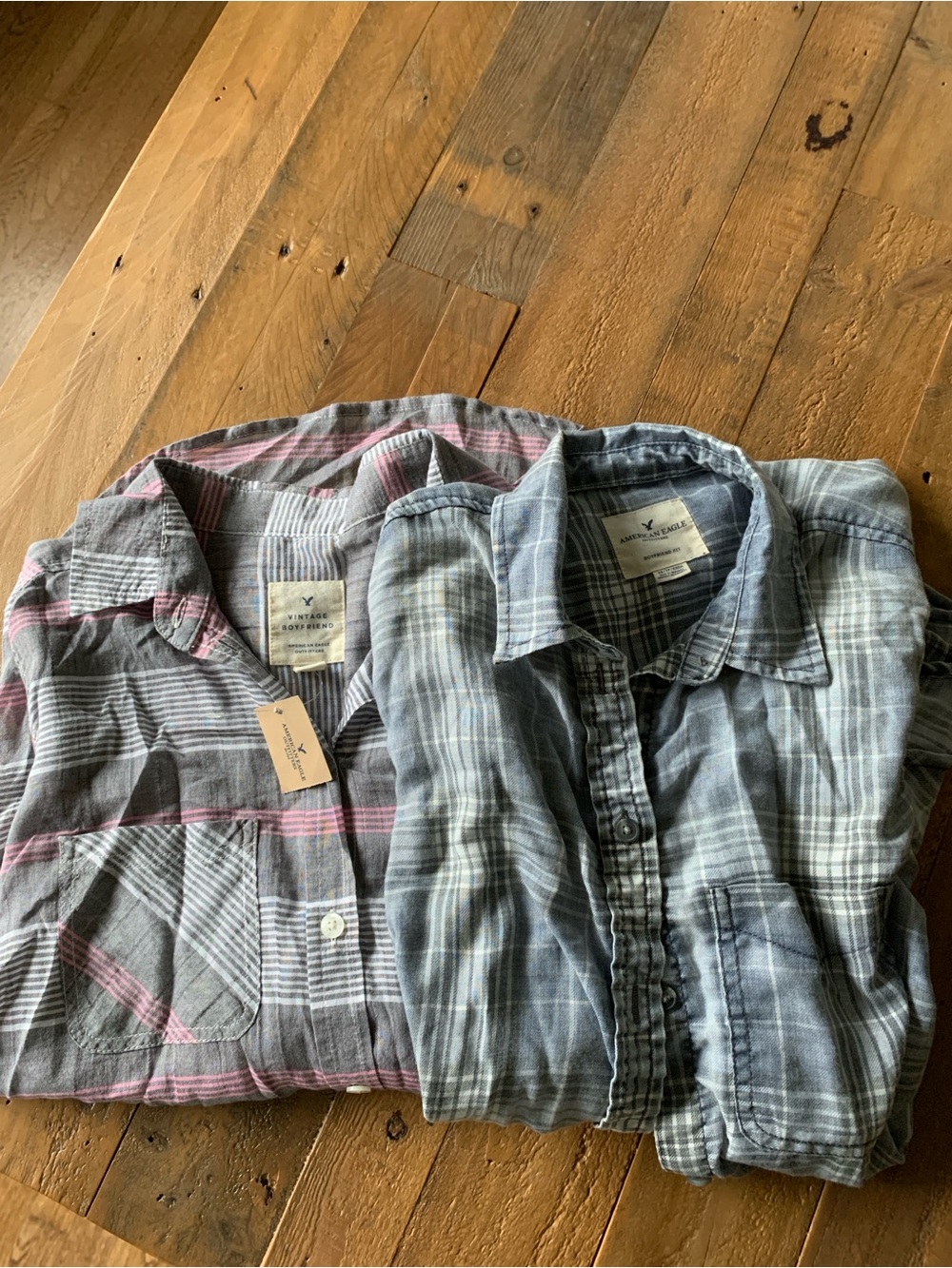 (2) American Eagle Outfitters Soft Button Downs